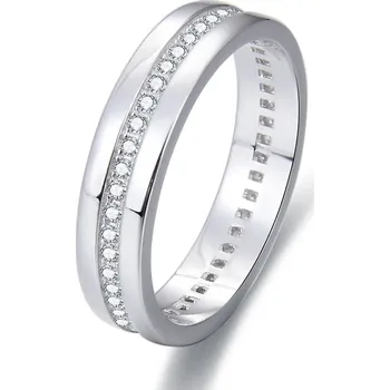 Prsten AGATO Jemný stříbrný prsten se zirkony AGG330 Velikost: 56 (4,2 g)