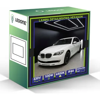 Stropní LED panel STROPNÍ SVÍTIDLO HEXAGON 530W 6500K Osvětlení do garáže 241x478cm