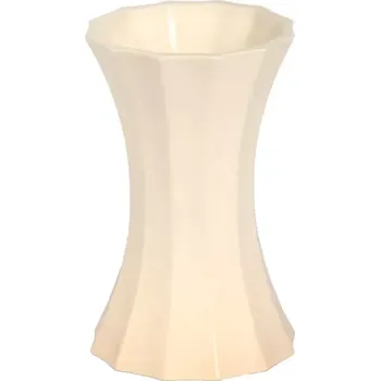 Váza Modernista Porcelánová váza vydutá malá bílá 13 cm bílá