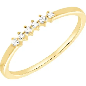 Prsten Minimalistický prsten ze stříbra s diamanty Casper