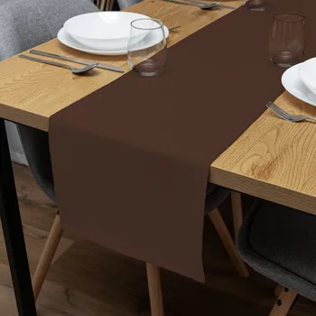 ubrus Dekorační běhoun na stůl Rongo RG-083 Čokoládově hnědý 20x140 cm