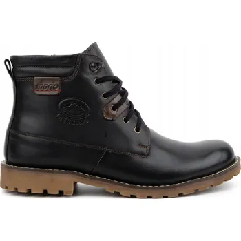 Dámská zimní obuv ZIMNÍ BOTY ZATEPLENÉ KOŽENÉ 754 ČERNÉ VELIKOST 47