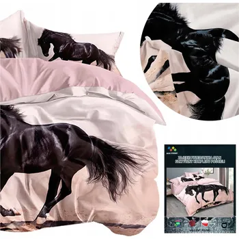 Povlečení Povlečení 160x200 3dílná sada povlaky 70x80 mikrovlákno 3D Andreas koně