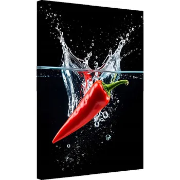 Obraz Obraz do kuchyně a jídelny, Papričky ve vodě 80x120