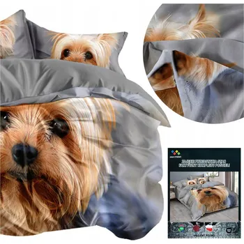 Povlečení Povlečení 160x200 3dílná sada povlaky 70x80 mikrovlákno 3D Andreas pes