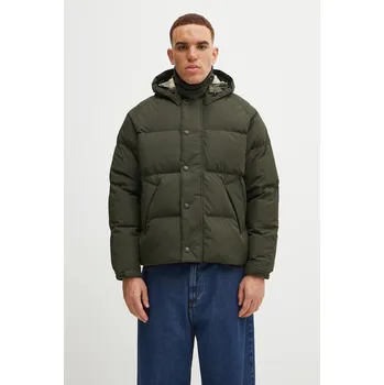 Péřová bunda Barbour OS Down Transport Puffer Jacket zelená barva, zimní, oversize, MQU1799SG71, XXL, 78X