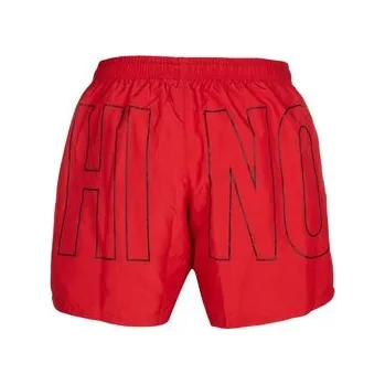 Pánské plavky MOSCHINO Plavecké šortky V3A4202 9301 Červená Regular Fit XXL