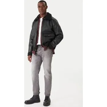 Wrangler Bunda z imitace kůže Shearling 112371854 Černá Regular Fit XL