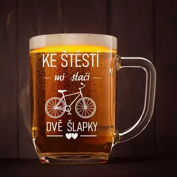 Sklenice Půllitr s pískovaným motivem "KOLO"