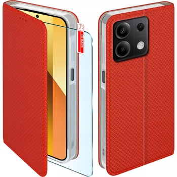 Pouzdro na mobilní telefon Flipové pouzdro KrainaGSM pro Xiaomi Redmi Note 13 Pro 5G červené
