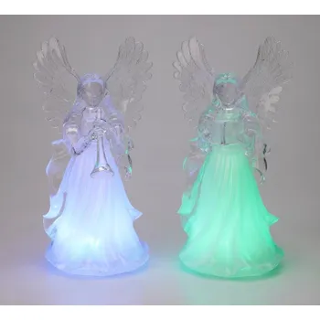 Vánoční dekorace HOMESTYLING Vánoční dekorace anděl svíticí 30 cm barevný KO-AX5351050knih