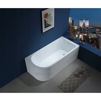 Vana Akrylátová rohová vana Braider Restia, boční odtok, 150 x 75 cm