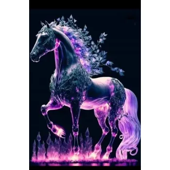 Obraz DIAMANTOVÁ VÝŠIVKA MOZAIKA FIALOVÝ HŘEBEC DUCH 2002541 30x40 cm