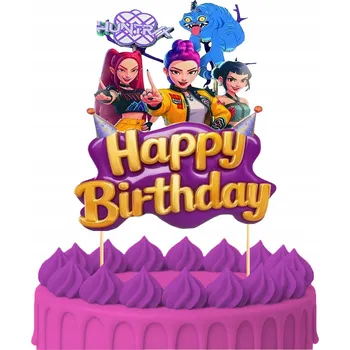 Obraz ZÁPICH DO DORTU HUNTRIX KPOP DEMON HUNTERS SADA POSTAVIČEK TOPPERY 1 Ks #12 5 x 15 cm