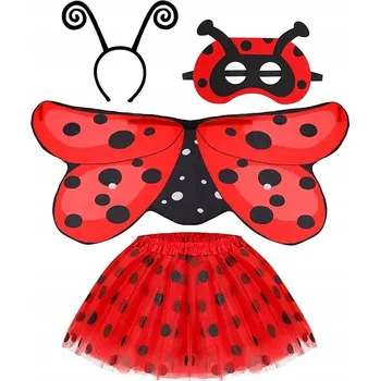 Karnevalový kostým Hifot Kostým Berušky pro Dívky, 4 Díly, Věk 2-10 let