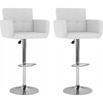 Barová židle VidaXL Barová Židle bílá 93 cm umělá kůže