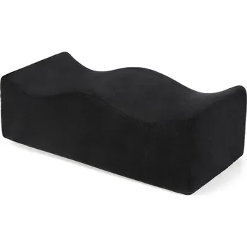 Příslušenství k židli Ortopedický sedák pod stehna 42,5 x 20 x 13 cm Paměťová pěna Ergonomický polštář na sezení pro úlevu od tlaku na kostrč a bedra černá