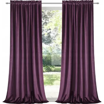 Obraz Závěs Velurový Švestkový Měkký Elegantní do Každého Interiéru 140x250T