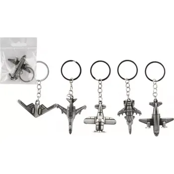 Přívěsek na klíče letadlo kov 5-6cm 5 druhů