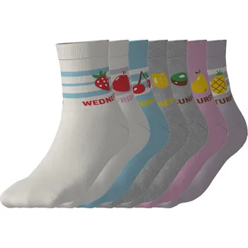 Dámské ponožky esmara® Dívčí ponožky, 7 párů (modrá / šedá / bílá / lila fialová, 39-42)