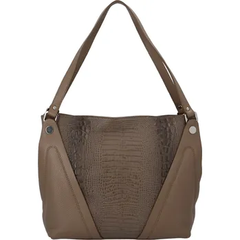 Kabelka Dámská kožená kabelka taupe - ItalY Sofia taupe