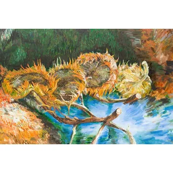 Obraz Obraz Na Plátně Čtyři slunečnice jako malované 30x20