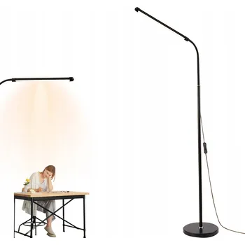 Stojací lampa STOJACÍ LAMPA LED DO OBÝVÁKU ČI ČÍTÁRNY, NASTAVITELNÁ 360°, 140 CM
