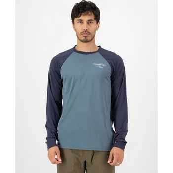 Pánské tričko triko MONS ROYALE ICON MERINO RAGLAN LONG SLEEVE goblin blue / midnight Velikost: XL