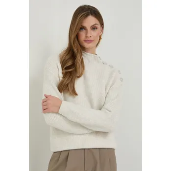 Dámský svetr Svetr z vlněné směsi Morgan MSTORI.IVOIRE béžová 01X, vel. S