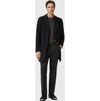 Pánské kalhoty Bavlněné kalhoty AllSaints BECKLEY pánské, černá barva, ve střihu chinos, M022TD 99X, vel. 34