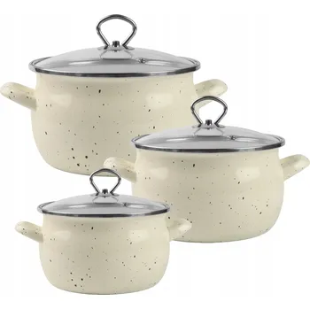 Hrnec Sada hrnců Silesia Emalia HELENA KRÉMOVÁ 2 smaltované 7 ks