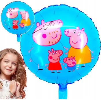Balónek NAROZENINOVÝ FÓLIOVÝ BALÓNEK 45 cm prasátko Pepa RODINA GEORGE NA NAROZENINY PÁRTY