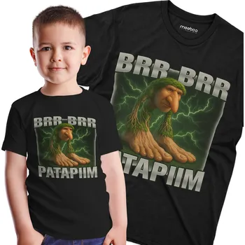 Chlapecké tričko Meeboo dětské tričko černé bavlna velikost 140