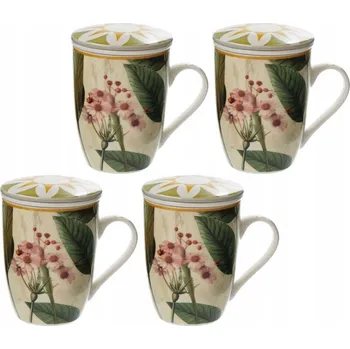 Sada 4 žlutých hrnků 300 ml se sítkem Rose&Tulipani MIRABILIA