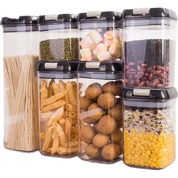 Dóza na potraviny PLASTOVÉ DÓZY NA POTRAVINY S VÍKEM, SADA 7 KS