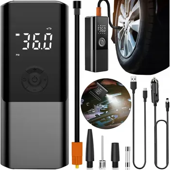 pumpička 2v1 elektrická pumpa na kola kompresor do auta bezdrátový powerbank