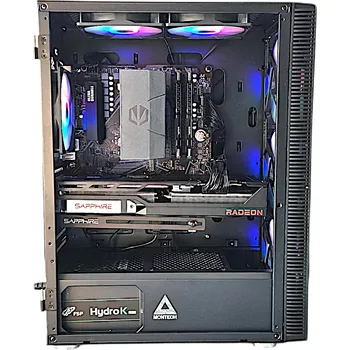 Stolní počítač BestComp Herní PC AMD Ryzen 5 (9600X / AM5 / RX 9070 XT 16GB / 16GB DDR5 / 1TB SSD / 750W / WINDOWS 11 PRO) PC skříň: X3 Black Montech
