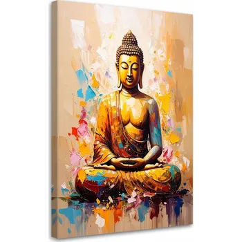 Obraz Obraz do obýváku ložnice, Buddha Meditace Béžový 40x60