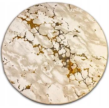 Koberec KULATÝ KOBEREC POD STOLEK 120 X 120 CM MĚKKÝ MODERNÍ MODELOVÝ MIX