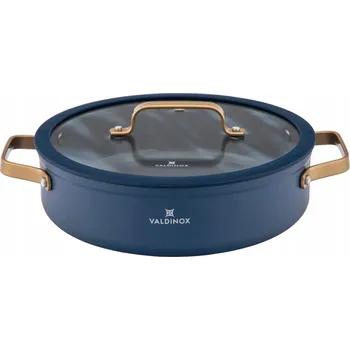 Hrnec Rendlík Valdinox Giovanni s víkem, zlaté nepřilnavé rukojeti, 3,5 l