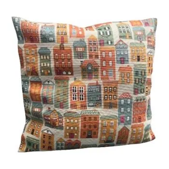 Dekorativní polštářek Bylinkový polštářek 30x30CM DOMKY – proti chrápání