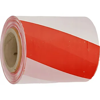 Výstražná páska bílo-červená, 100 m 10001
