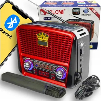 IP kamera RADIO SOLARNE BLUETOOTH PRZENOŚNE RETRO AKUMULÁTOR SOLÁRNÍ KUCHYŇSKÉ USB FM SD