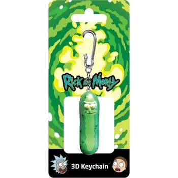 3D klíčenka Rick and Morty – Pickle Rick