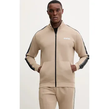 Pánská mikina Mikina Guess pánská, hnědá barva, s potiskem Z2YQ10.KB3P2 80C, vel. S