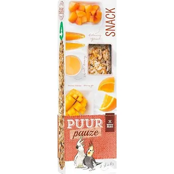 Krmivo pro ptáka PUUR pauze pták - tyč. papoušek, mango+meruňka 140 g