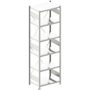 regál META zásuvný základní regál 2500 x 750 x 500 mm 6 polic 100 kg