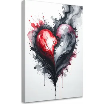 Obraz Obraz do ložnice obýváku, Červené srdce abstrakce 40x60