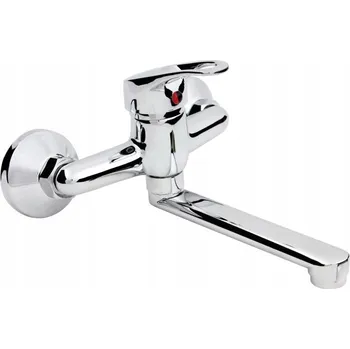 Vodovodní baterie Umyvadlová baterie nástěnná Hydroland Ibiza stříbrná