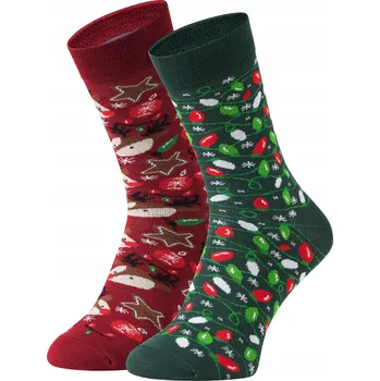 Dámské ponožky Ponožky Vánoční dámské ZOOKSY 36-40 veselé barevné bavlněné